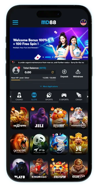 MD88 mobile app lobby preview